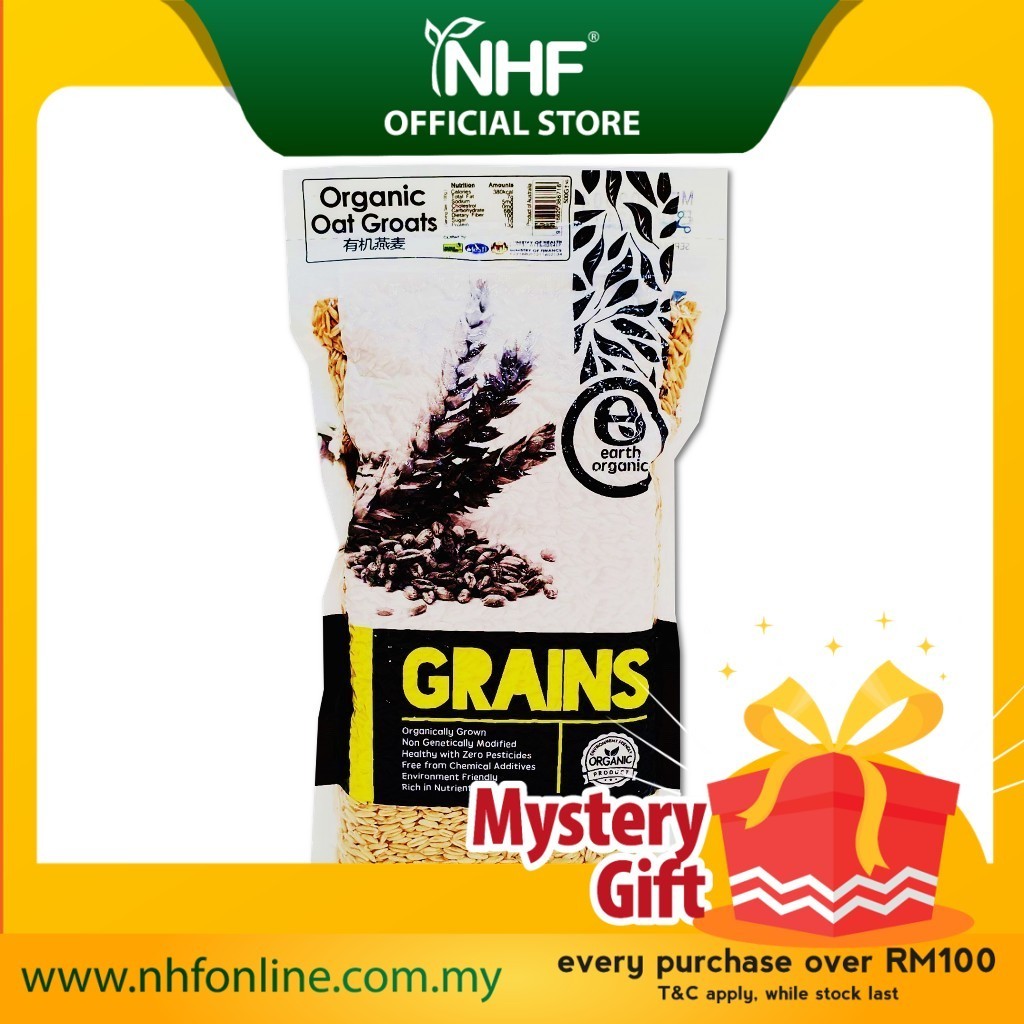 Earth Living Organic Oat Groats 有机燕麦 (450g) [Exp: 10/2025] | Shopee ...