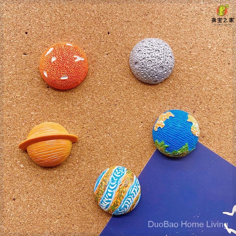 5 peices of creative space universe planet pushpins, creative pushpins ...