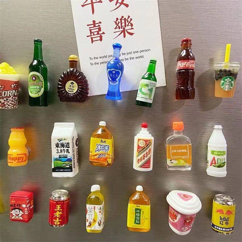 Mini Creative Small Liquor Bottle Magnetic Refridgerator Magnets 3 ...