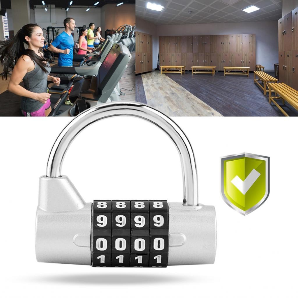 Welcomehome 4 Dial Number Combination Padlock Home Cabinet Travel Box ...