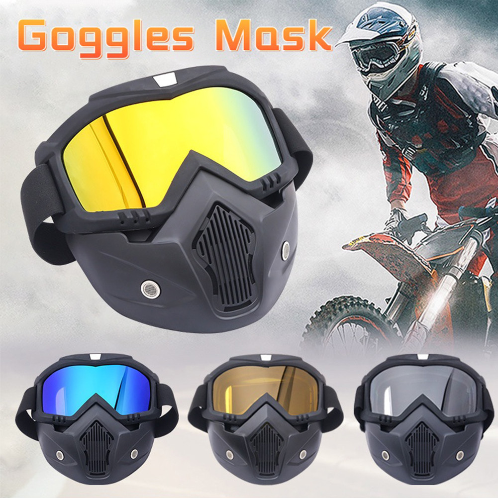 Motor Mask Motorcycle Goggles Removable Mask Windproof Motocross ...