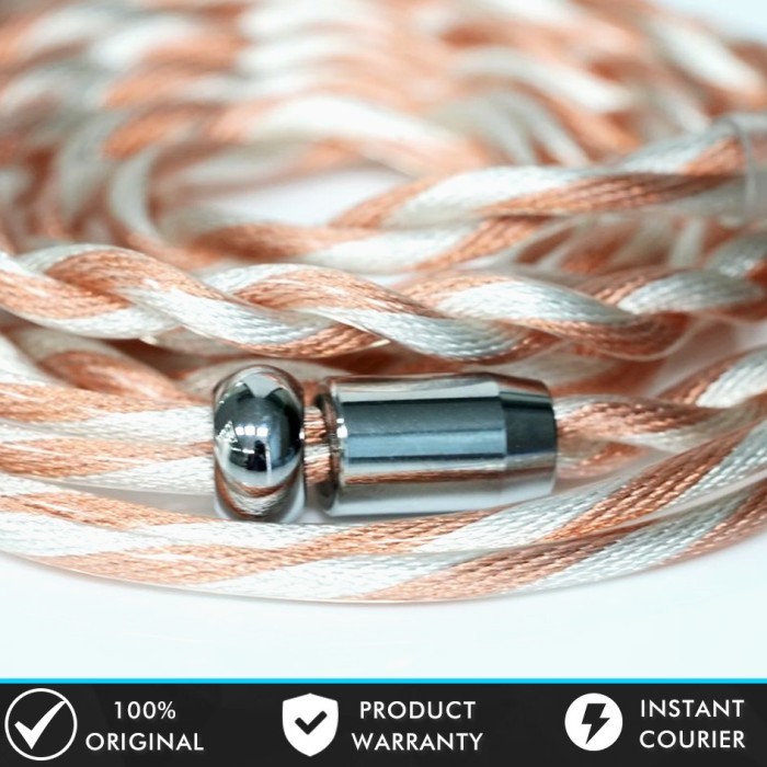 Xinhs Eclipse Single Crystal Copper Silver Plating IEM Upgrade Cable ...