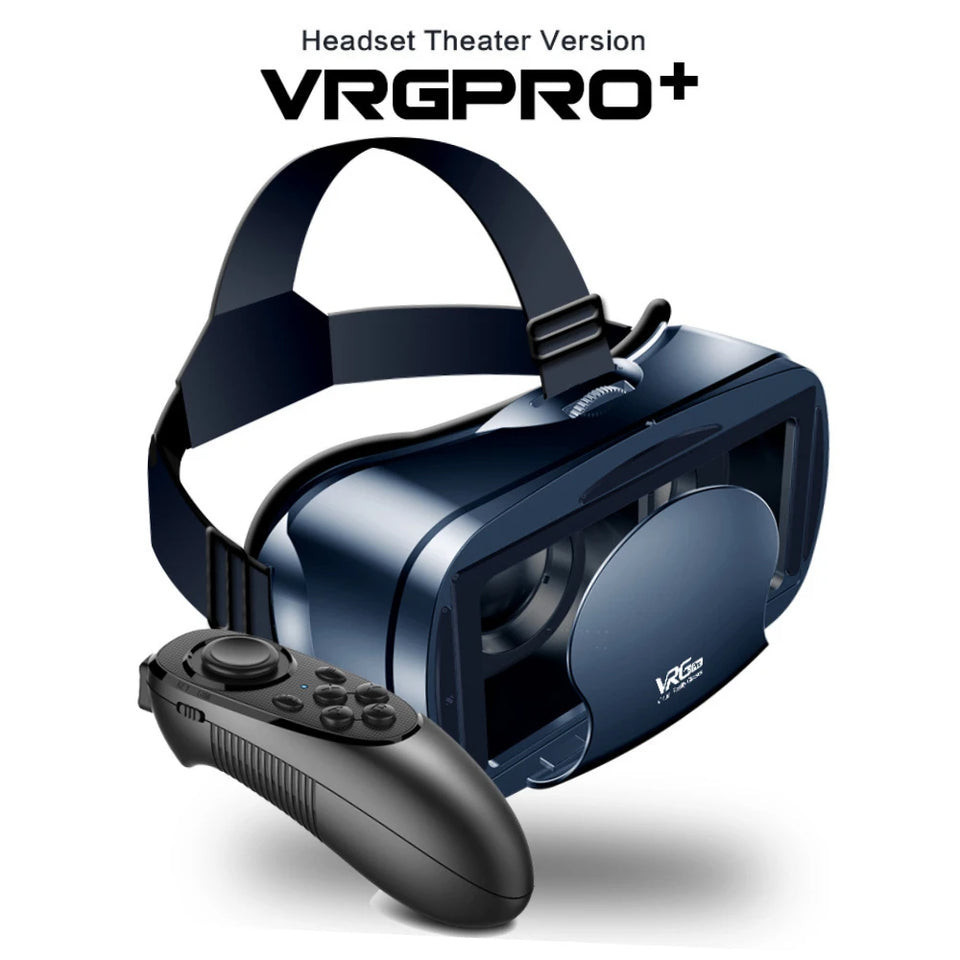 3D VR Headset Box Virtual Reality Helmet with Remote Control Smart Viar ...