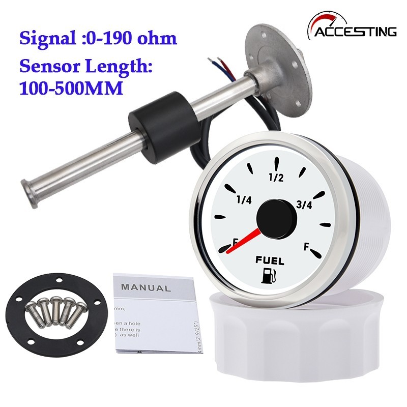 52mm Car Fuel Tank Level Gauge Waterproof 0-190 Ohm Fuel Float Sensor ...