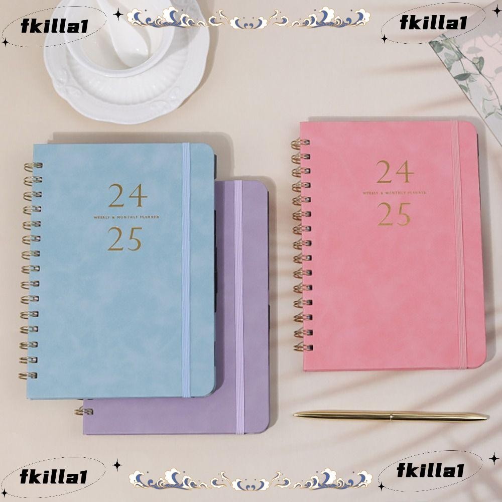 FKILA Diary Weekly Planner, English A5 Agenda Book, Portable 2024-2025 ...