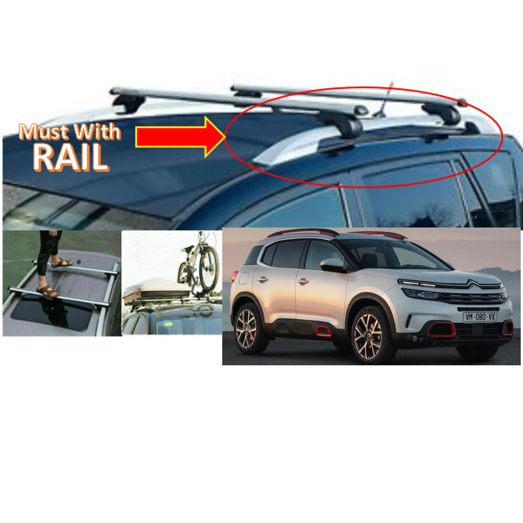 JYK Citroen C5 Aircross (2017-Present) Aluminium Roof carrier Cross Bar ...