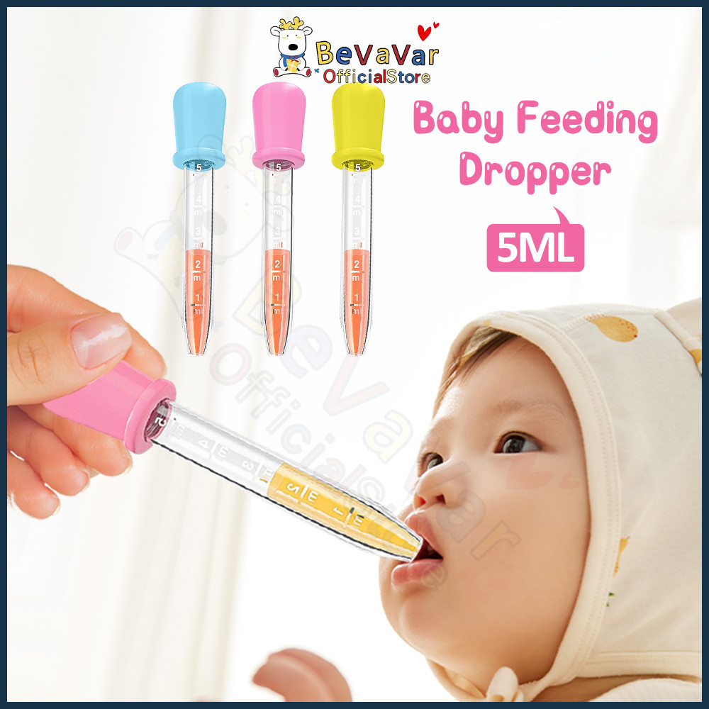 BEVAVAR 5ML Baby Medicine Dropper Pipett Silicone Medicine Feeding ...