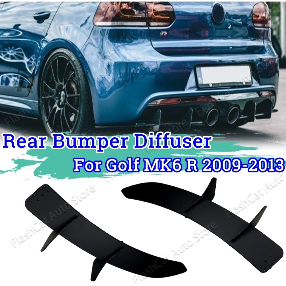 Car Rear Bumper Diffuser Trim For VW Golf MK6 R 2009-2013 Rear Side ...