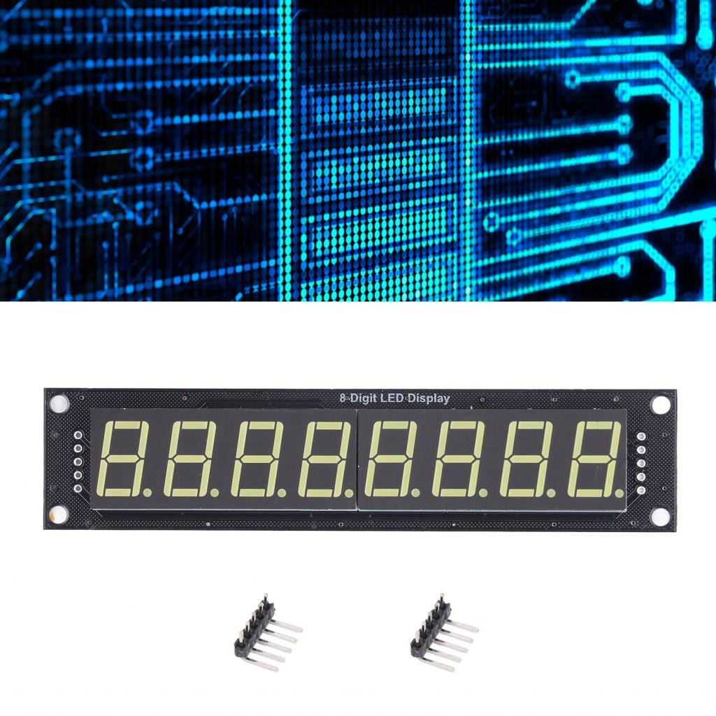 Green 7-segment Clock Display - 1.2 Digit Height : ID 1266 : Industries, Unique & Fun DIY Electronics And Kits