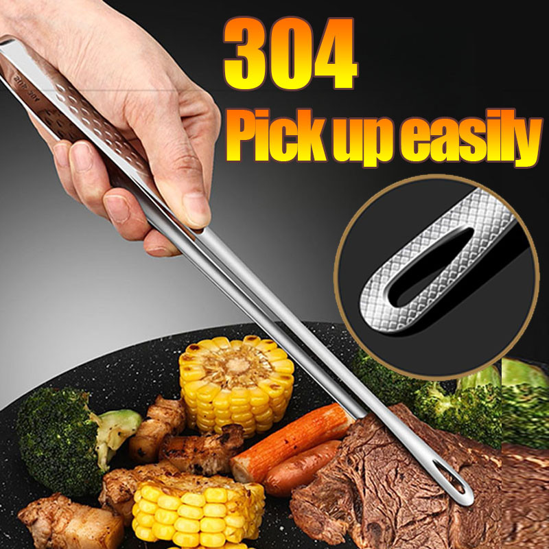 28cm Food grade stainless steel barbecue clip / Long Handle Non-Slip ...