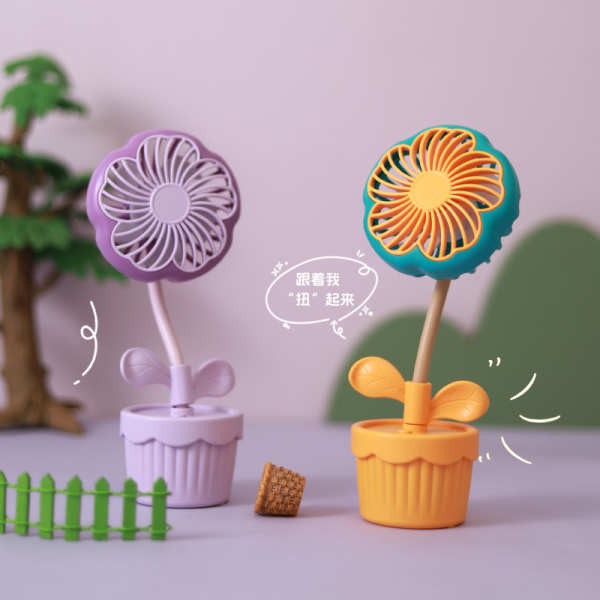 goojodoq fan fan portable mini fan Summer Cute Cartoon Handheld Small ...