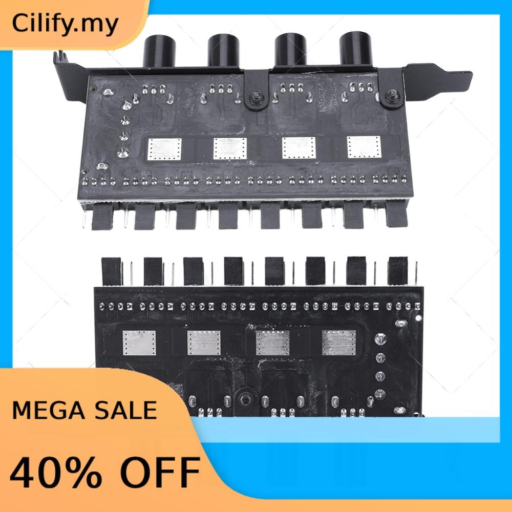 PC Chassis Fan Hub SATA/4 Pin Adapter PWM Hub Speed Controller 8 ...