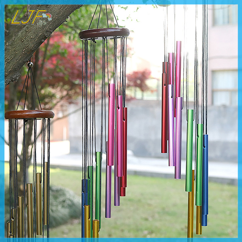 LJF 12 Tubes Wind Chimes Pendant Aluminum Tube Metal Pipe Wind Chimes ...