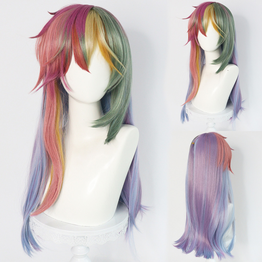 Pony Rainbow Dash Cosplay Wig Long Multi Color Heat Resistanct ...