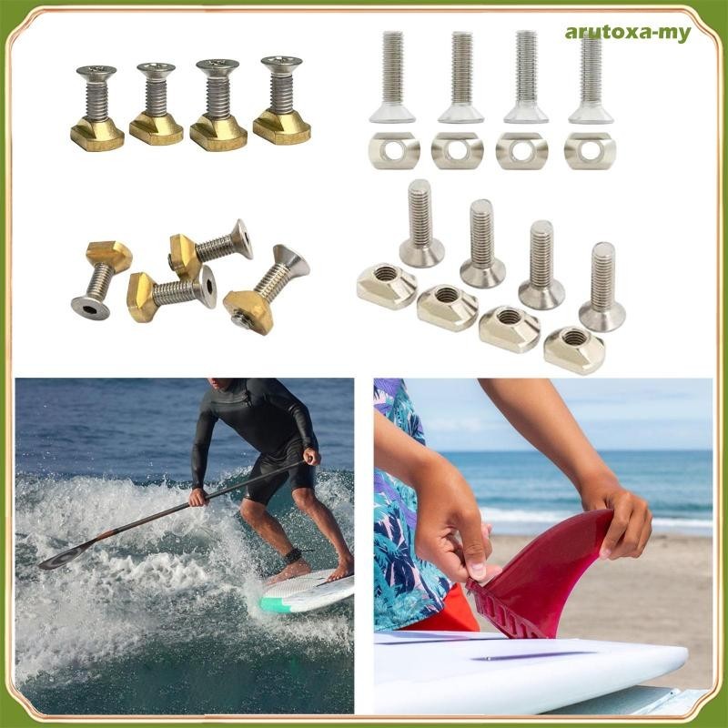 [ArutoxaMY] 4x Surfboard Fin Screws Replacement No Tool Needed Thumb