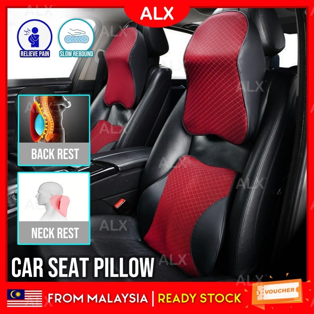 ALX BORONG MALAYSIA Car Neck Rest Cushion Pain Relieve Lumbar Back ...