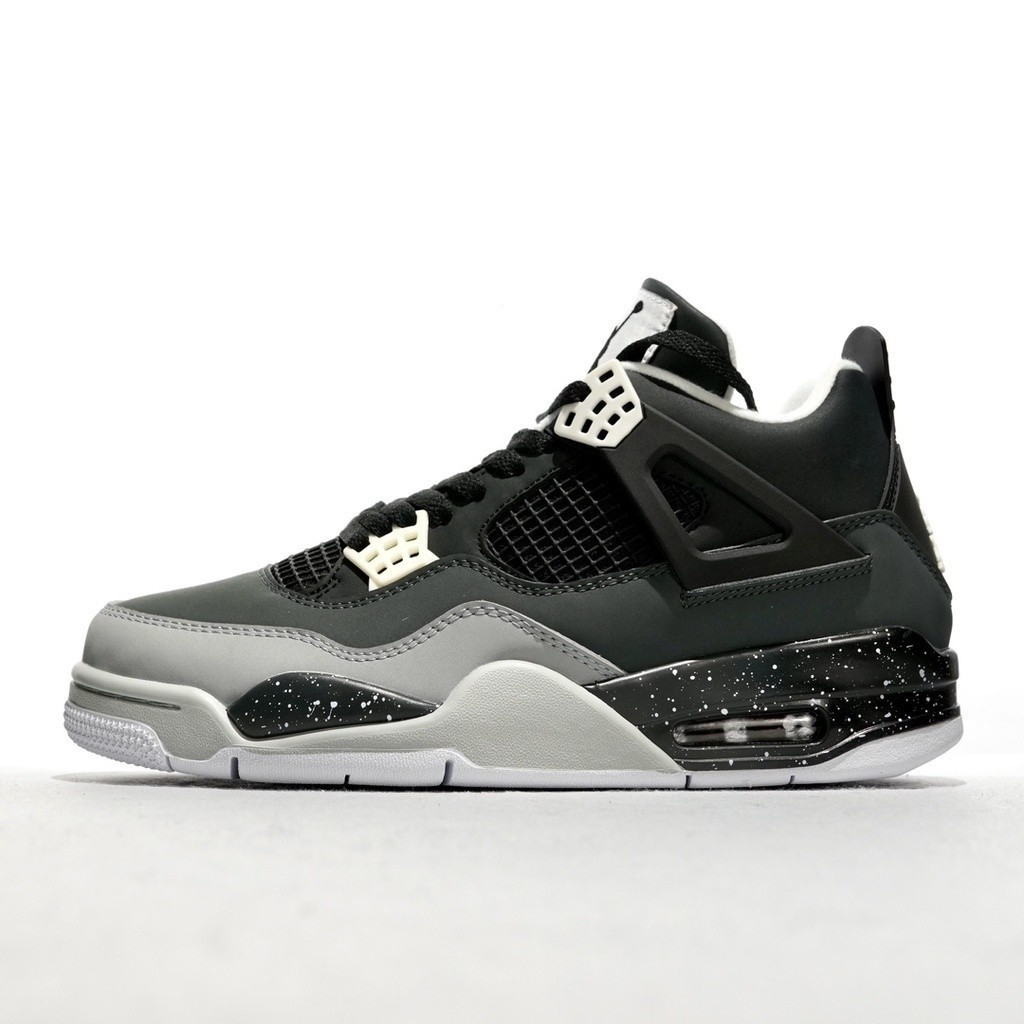 Nike Air Jordan 4 Retro Oreo Shock Absorption Couple Anti-slip Sports ...