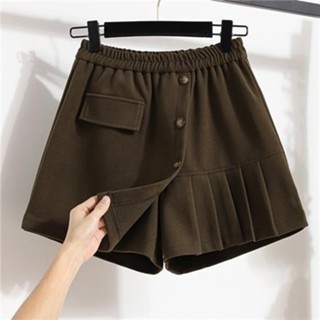 Woolen Shorts Outer Wear Large Size Women Fat mm Fake Two-Piece ...