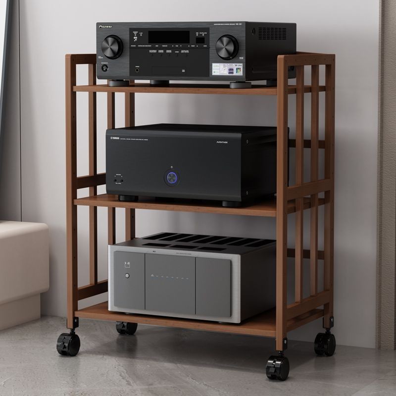 Audio Placement Rack Speaker Bracket Floor-standing Solid Wood Power ...