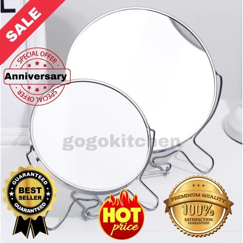 Double Size Magnifying Round Mirror Table & Wall Mirror - 2 x ...