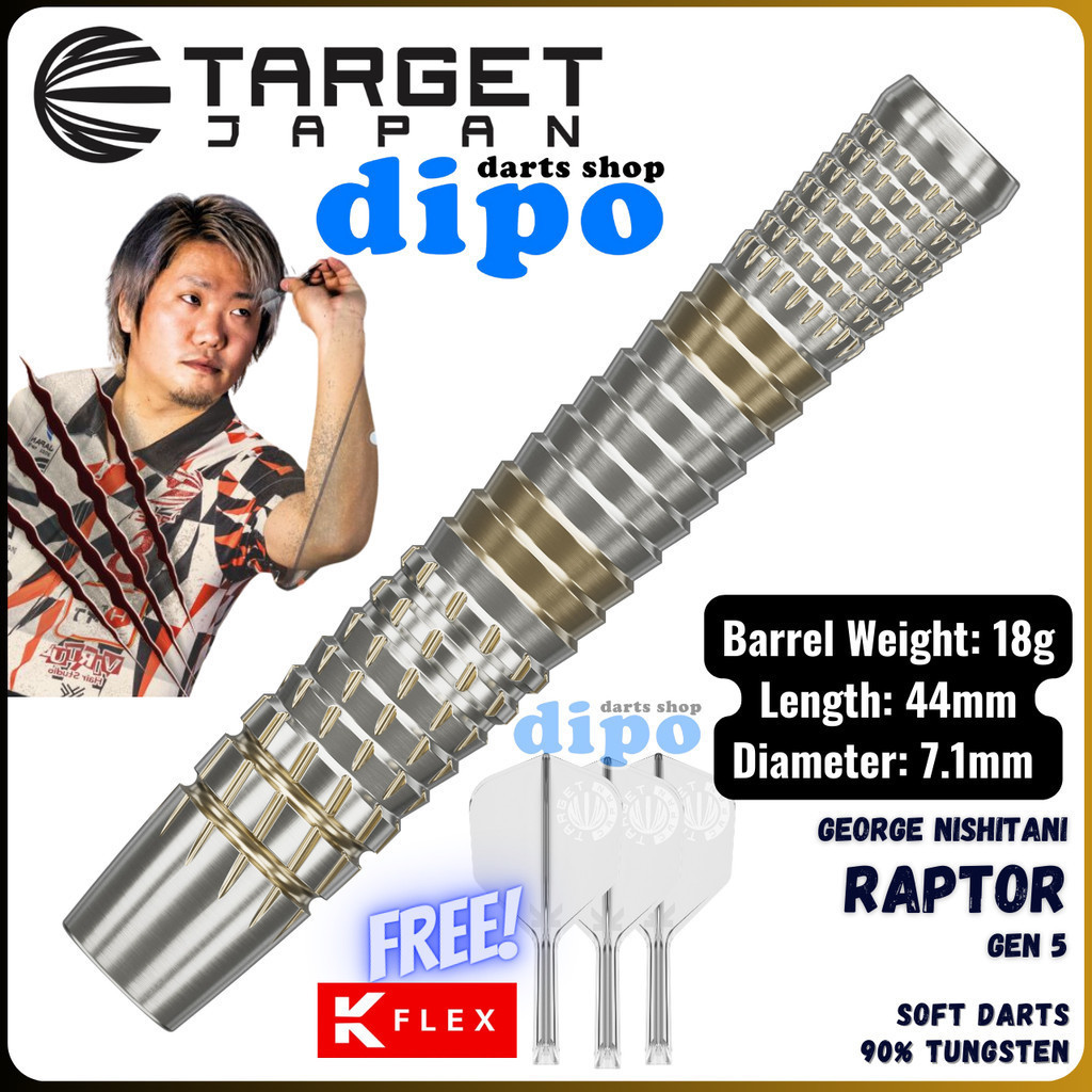 TARGET RAPTOR Gen 5 (George Nishitani Prime Series) - TARGET Soft Darts ...