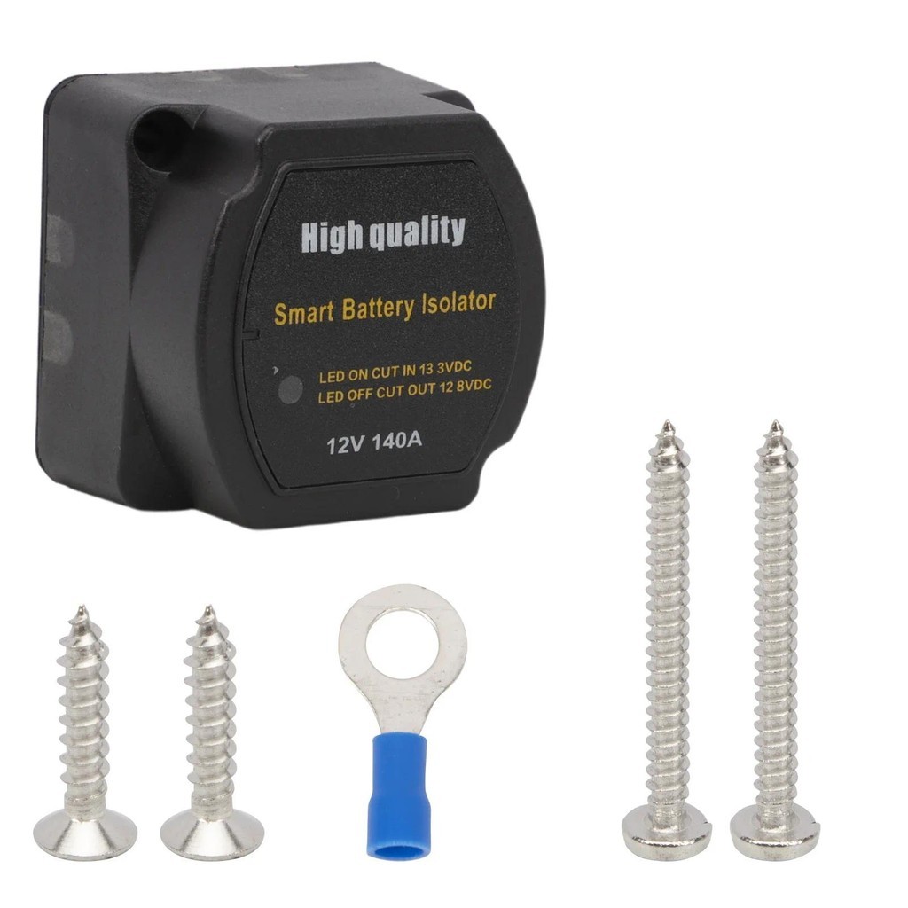 Mophorn Kit Relè Di Carica Divisa, 5 M 12 V, Isolatore Automatico Per Doppia Batteria Con Rele Vsr 140 A Per Camper Nautica Auto Camion Roulotte Camper Yacht Atv Utv Barche 86275590