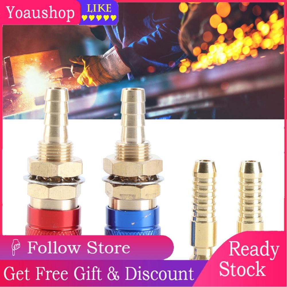 Wassergekühlter Gasadapter Messing | Schnellanschluss Für MIG TIG Schweißen | M10 Gewinde