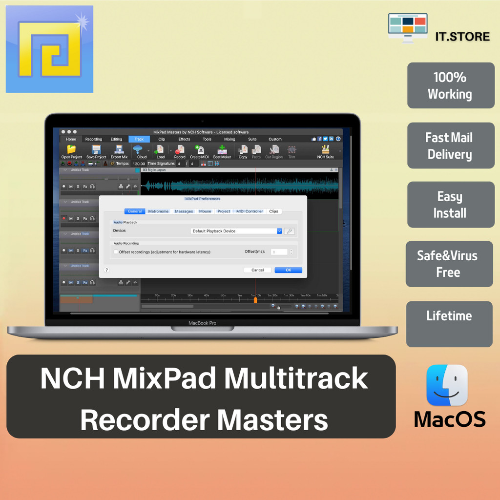 NCH MixPad Masters 10 MacOS – Advanced multitrack recorder and mixer ...