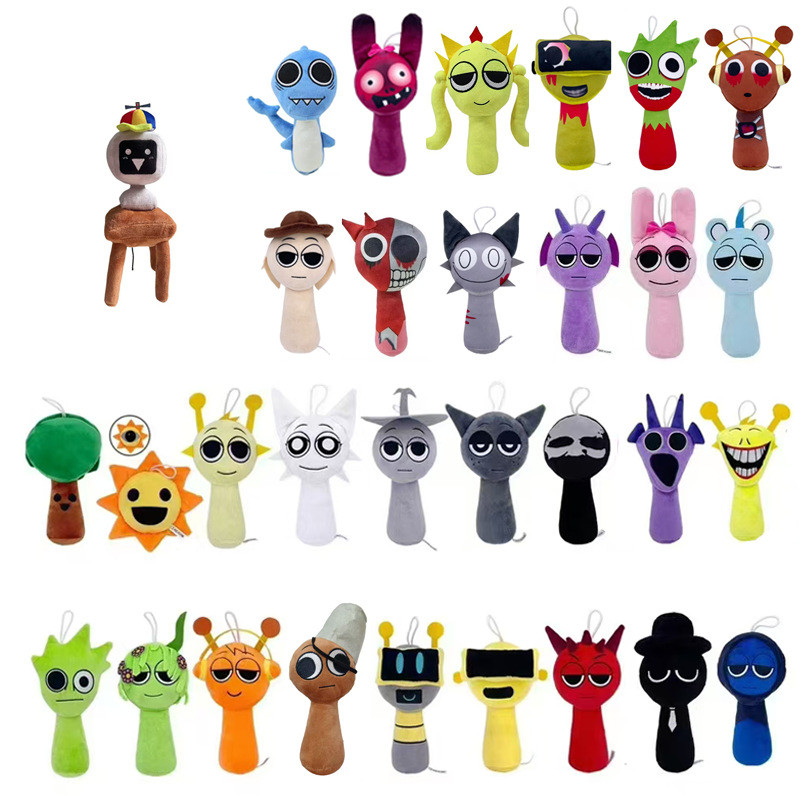 patung sprunki plushie sprunki doll Sprunki Plush Rhythm Box New Style ...