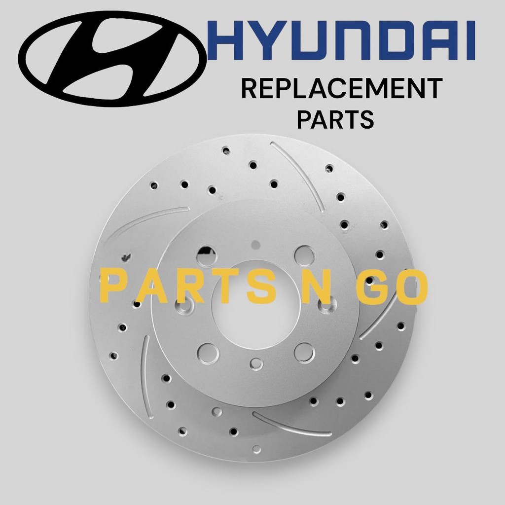 (1-PAIR) THAILAND QUALITY 300MM HYUNDAI STAREX A1 A2 DRILED SLOTED ...
