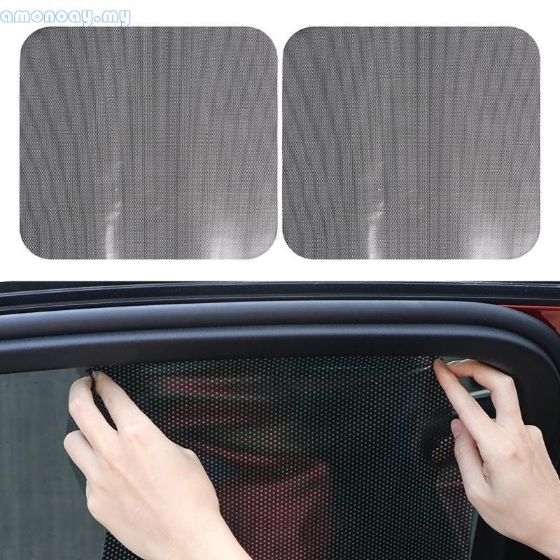 amonoay Window Sun-Shades Sticker Decals Black PVC Sun Screen with ...
