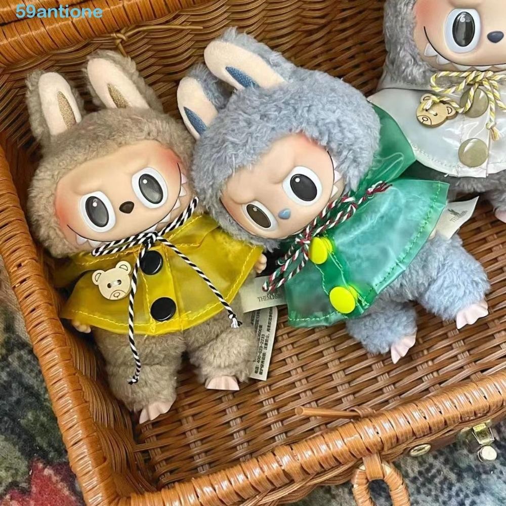 ANTIONE Labubu Time Clothes, Raincoat Trim 17cm Labubu Doll's Clothes ...