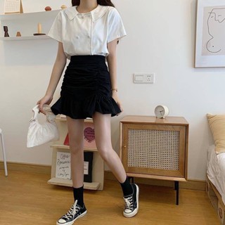 Skirt Women Short Skirt 2024 Summer New Style Influencer Pleated Skirt ...