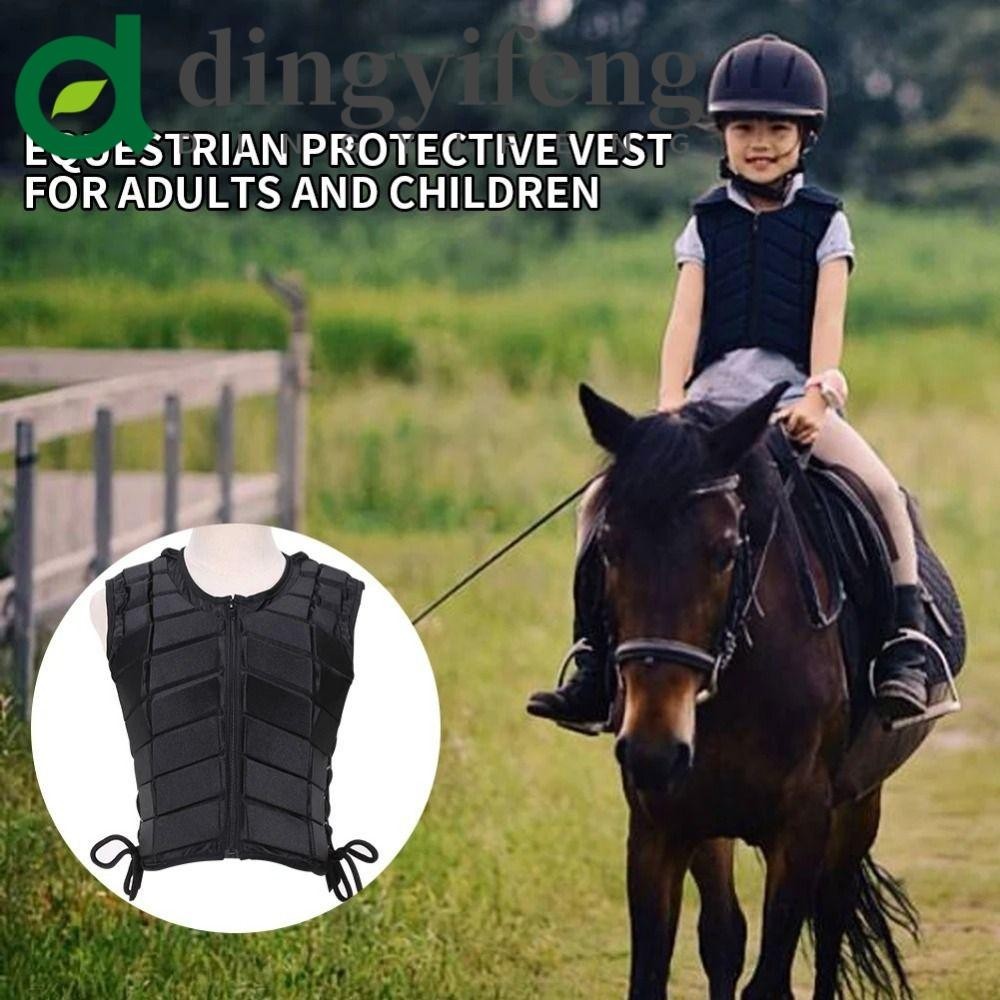 DINGYIFENG Horse Riding Vest, Adjustable Strap Zipper Closure Euqine