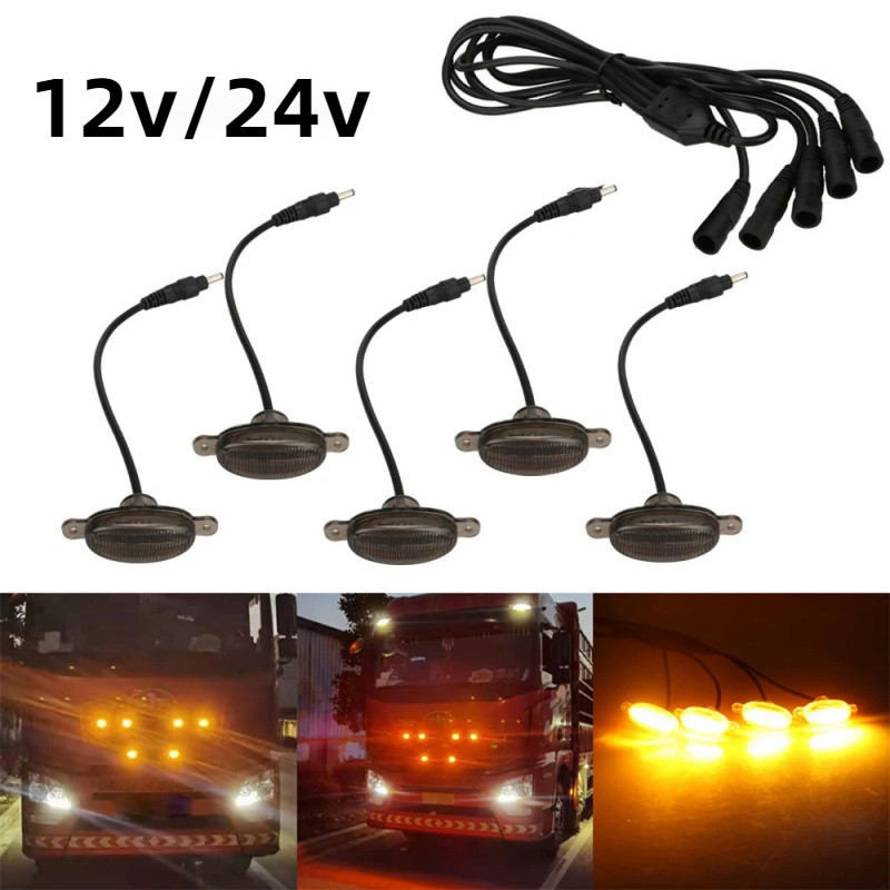 Car Front LED Grille Light 12V 24V 4LED Eagle Eye Lamp Signal light LED