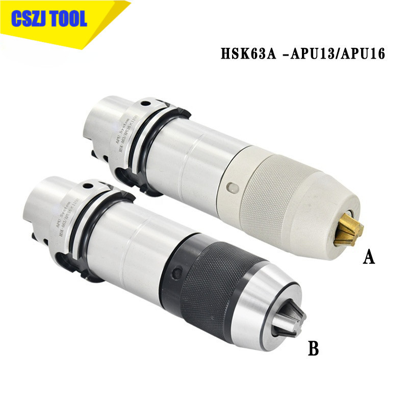 HSK63A APU13 APU16 CNC tool holder Integrated self-tightening drill ...