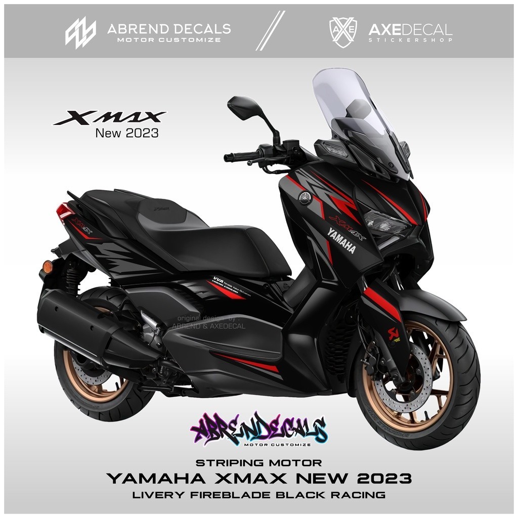 Striping Xmax New 2023 Livery Fireblade Racing / New Yamaha X-max ...