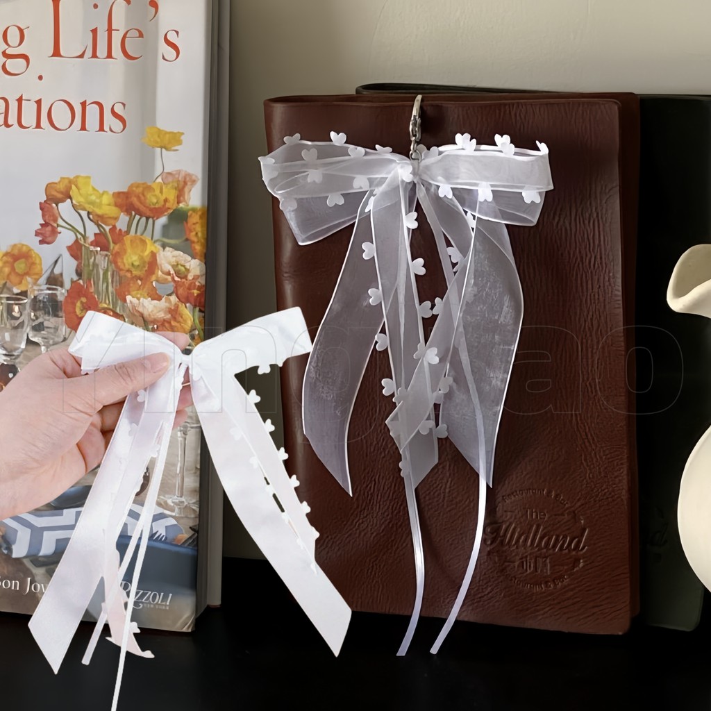 24-Piece Wedding Pew Bows With Yarn - Large Pull Bows For Aisle Decorations & Gift Wrapping