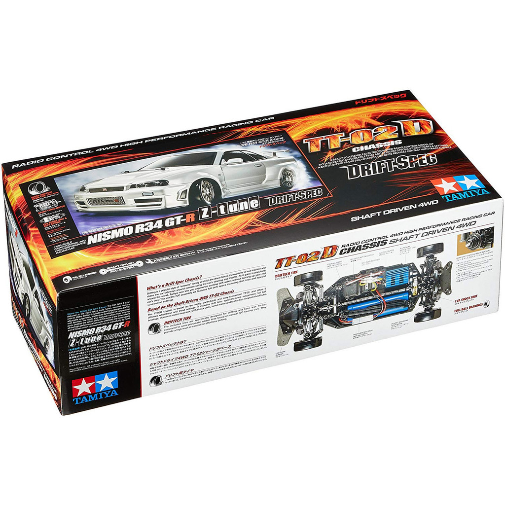 Tamiya 58605 Nismo R34 GT-R Z-tune (TT-02D Chassis) 1/10 Scale RC Car ...