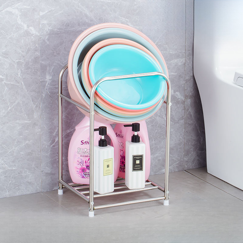 Floor standing basin rack stainless steel bathroom baby bath tub ...
