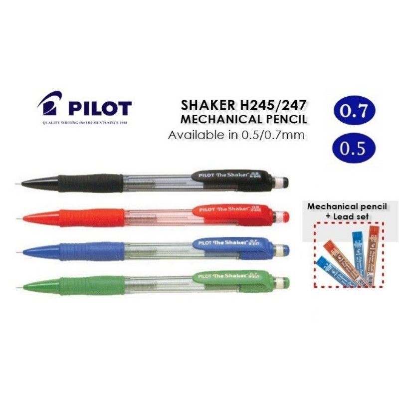 Pilot Mechanical Pencil Shaker 2020 or H245 0.5mm or H247 0.7mm ...