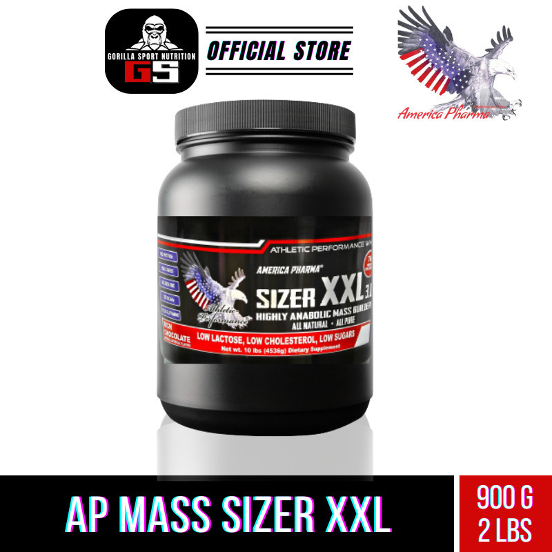 America Pharma Mass Sizer XXL Protein Susu Gym Susu Naik Berat Mass ...