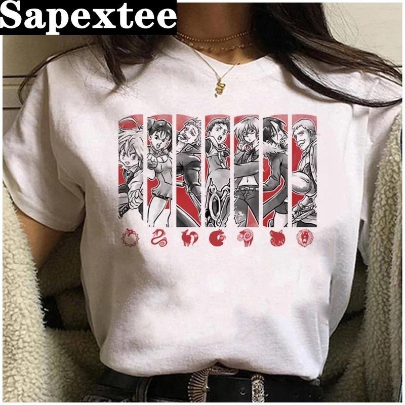 Japanese Manga Seven Deadly Sins T Shirt Men Kawaii Cartoon Nanatsu No ...