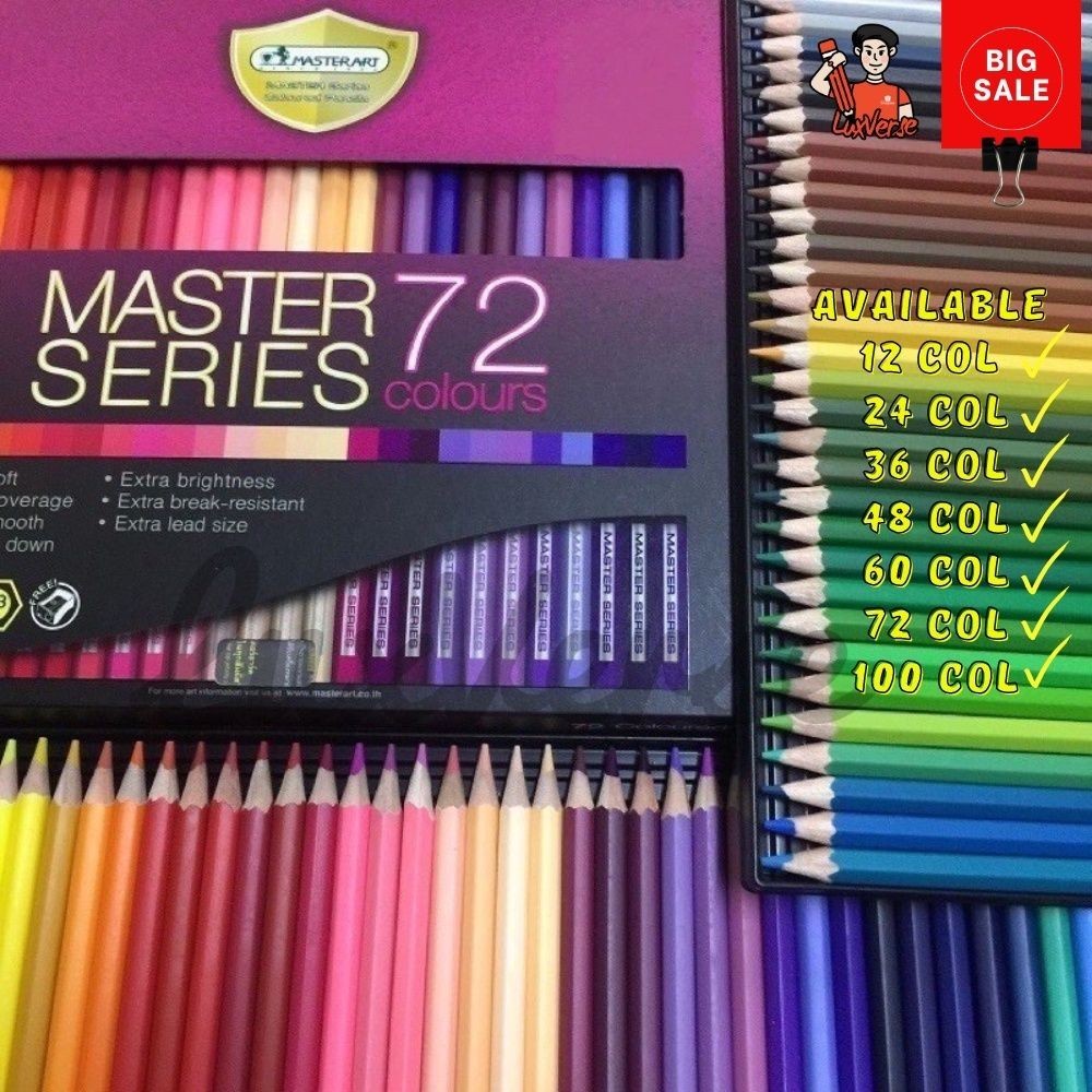 MASTER ART SERIES COLOUR PENCIL 12 / 24 / 36 / 48 / 60 / 72 / 100 🔥 ...
