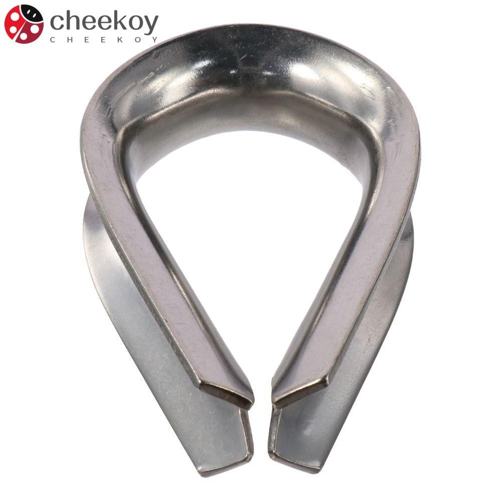 CHEEKOY Rope Thimble Rigging, U-Shaped Sliver Wire Rope Thimbles ...