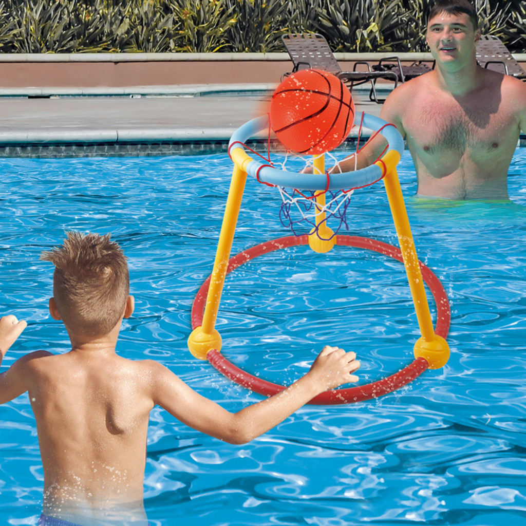 Pool Basketball Hoop Poolside NERF 2-in-1 Floating Pool Basketball
