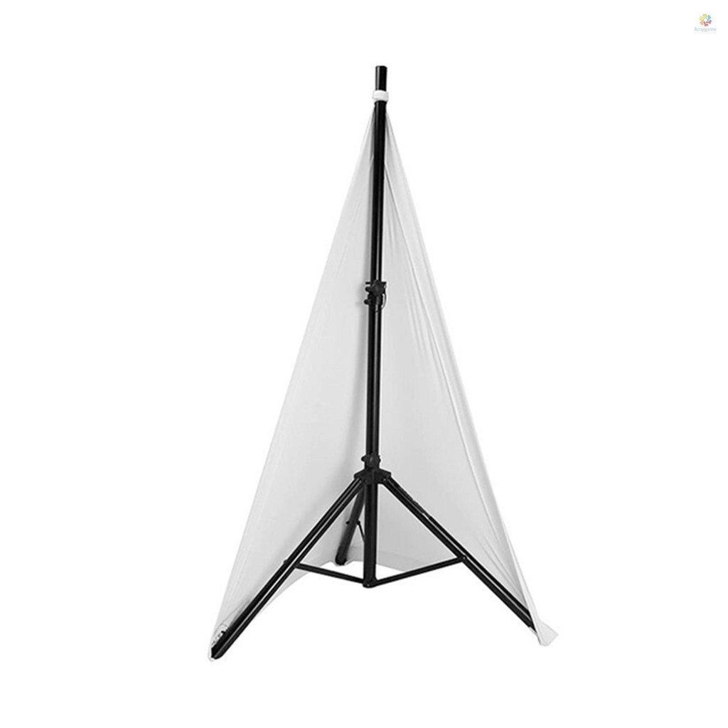 Speaker Stand Cover UCARE Universele Verlichting Statief Scrim DJ Speaker Light Stand Rok Cover Driezijdige 360 Graden Rekbare Speaker Stand Scrim Doek voor Bruiloften Banketten (TWEE PACK-BLACK