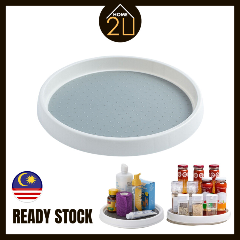 Home2U Non Skid Lazy Turntable Cabinet Organizer 360 Degree Rotating ...