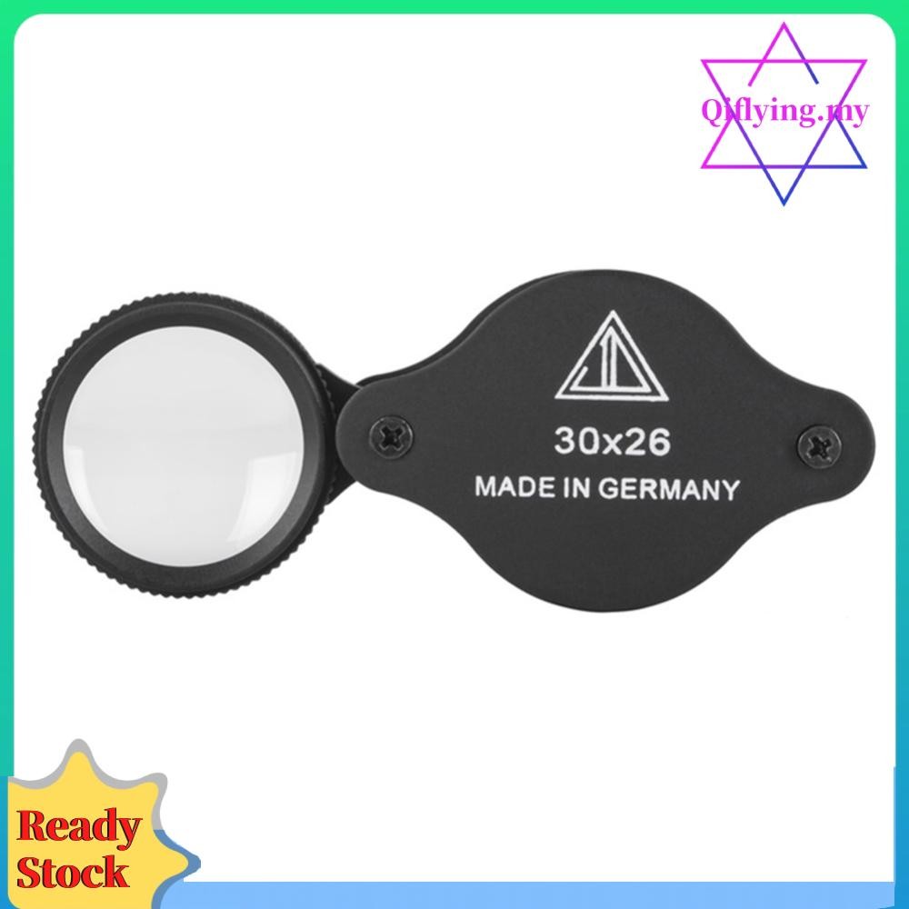 Portable Folding Magnifier 30X Pocket Magnifying Glass Reading Jewllery ...