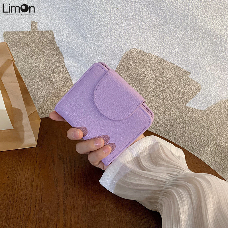 Dompet beg kad warna pepejal berkapasiti besar pelbagai fungsi | Shopee ...